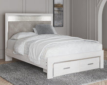 Load image into Gallery viewer, Altyra White Queen Upholstered Storage Bed
