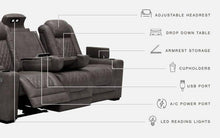 Load image into Gallery viewer, Hyllmont - Pwr Rec Sofa With Adj Headrest