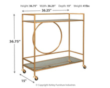 Load image into Gallery viewer, Jackford - Bar Cart