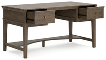 Load image into Gallery viewer, Janismore Weathered Gray Home Office Storage Leg Desk