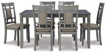 Load image into Gallery viewer, Jayemyer Charcoal Gray Dining Table and Chairs (Set of 7)