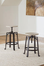 Load image into Gallery viewer, Karisslyn Whitewash/Black Counter Height Stool (Set of 2)