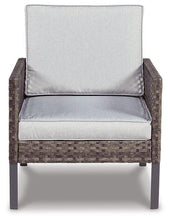 Load image into Gallery viewer, Lainey Two-tone Gray Outdoor Love/Chairs/Table Set (Set of 4)