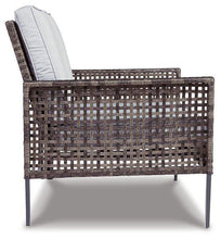 Load image into Gallery viewer, Lainey Two-tone Gray Outdoor Love/Chairs/Table Set (Set of 4)