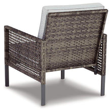 Load image into Gallery viewer, Lainey Two-tone Gray Outdoor Love/Chairs/Table Set (Set of 4)