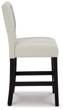 Load image into Gallery viewer, Leektree Ivory/Brown Counter Height Bar Stool (Set of 2)