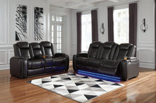 Load image into Gallery viewer, Party Time Midnight Reclining Sofa and Loveseat