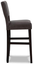 Load image into Gallery viewer, Leektree Gray/Brown Bar Height Bar Stool (Set of 2)