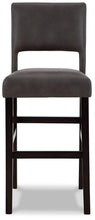 Load image into Gallery viewer, Leektree Gray/Brown Bar Height Bar Stool (Set of 2)