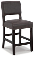 Load image into Gallery viewer, Leektree Gray/Brown Counter Height Bar Stool (Set of 2)