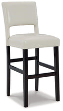 Load image into Gallery viewer, Leektree Ivory/Brown Bar Height Bar Stool