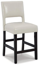 Load image into Gallery viewer, Leektree Ivory/Brown Counter Height Bar Stool (Set of 2)