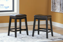Load image into Gallery viewer, Lemante Dark Brown Counter Height Bar Stool (Set of 2)