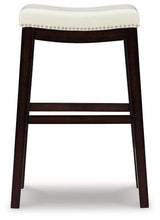 Load image into Gallery viewer, Lemante Ivory/Brown Bar Height Bar Stool