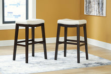 Load image into Gallery viewer, Lemante Ivory/Brown Bar Height Bar Stool