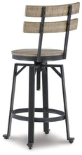 Load image into Gallery viewer, Lesterton Light Brown/Black Counter Height Bar Stool