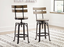 Load image into Gallery viewer, Lesterton Light Brown/Black Counter Height Bar Stool (Set of 2)