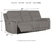 Load image into Gallery viewer, Mouttrie - Pwr Rec Sofa With Adj Headrest