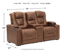Load image into Gallery viewer, Owner's - Pwr Rec Loveseat/con/adj Hdrst