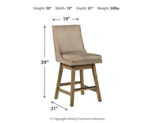 Load image into Gallery viewer, Tallenger - Uph Swivel Barstool (2/cn)