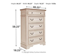 Load image into Gallery viewer, Realyn - Five Drawer Chest