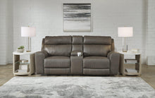 Load image into Gallery viewer, Roman Power Reclining Loveseat with Console