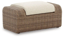 Load image into Gallery viewer, Sandy Bloom Outdoor Ottoman with Cushion