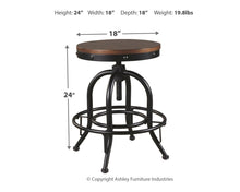 Load image into Gallery viewer, Valebeck - Swivel Barstool (2/cn)