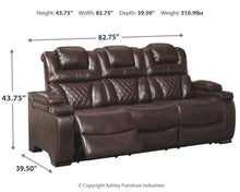 Load image into Gallery viewer, Warnerton - Pwr Rec Sofa With Adj Headrest