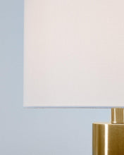 Load image into Gallery viewer, Samney Gold Finish/White Table Lamp (Set of 2)