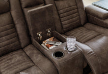 Load image into Gallery viewer, Soundcheck Earth Power Reclining Loveseat with Console
