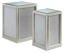Load image into Gallery viewer, Traleena Silver Finish Nesting End Table (Set of 2)