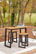 Load image into Gallery viewer, Town Wood Brown/Black Outdoor Counter Table Set (Set of 3)