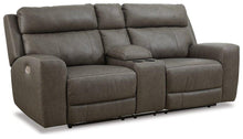 Load image into Gallery viewer, Roman Power Reclining Loveseat with Console