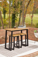 Load image into Gallery viewer, Town Wood Brown/Black Outdoor Counter Table Set (Set of 3)