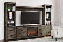 Load image into Gallery viewer, Trinell 4-Piece Entertainment Center with Electric Fireplace