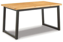 Load image into Gallery viewer, Town Wood Brown/Black Outdoor Dining Table Set (Set of 3)