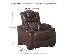 Load image into Gallery viewer, Warnerton - Pwr Recliner/adj Headrest