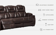 Load image into Gallery viewer, Warnerton - Pwr Rec Sofa With Adj Headrest