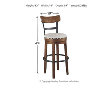 Load image into Gallery viewer, Valebeck - Tall Uph Swivel Barstool(1/cn)