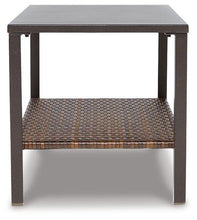 Load image into Gallery viewer, Zariyah Dark Brown Outdoor Love/Chairs/Table Set (Set of 4)
