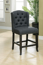 Load image into Gallery viewer, SANIA Antique Black Counter Ht. Wingback Chair (2/CTN)