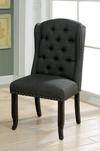 Load image into Gallery viewer, SANIA Antique Black Wingback Chair (2/CTN)