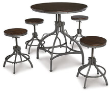 Load image into Gallery viewer, Odium Counter Height Dining Table and Bar Stools (Set of 5)
