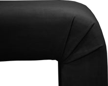 Load image into Gallery viewer, Minimalist Black Velvet Bench