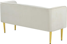 Load image into Gallery viewer, Audrey Cream Velvet Bench