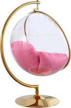Load image into Gallery viewer, Luna Pink Fabric Acrylic Swing Bubble Accent Chair (2 Boxes)