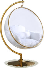 Load image into Gallery viewer, Luna White Fabric Acrylic Swing Bubble Accent Chair (2 Boxes)