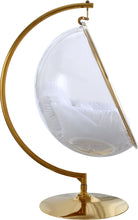 Load image into Gallery viewer, Luna White Fabric Acrylic Swing Bubble Accent Chair (2 Boxes)