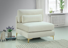 Load image into Gallery viewer, Julia Cream Velvet Modular Armless Chair